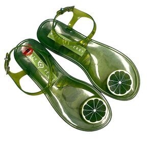 KATY PERRY Geli Lime Summer Sandals Green 8